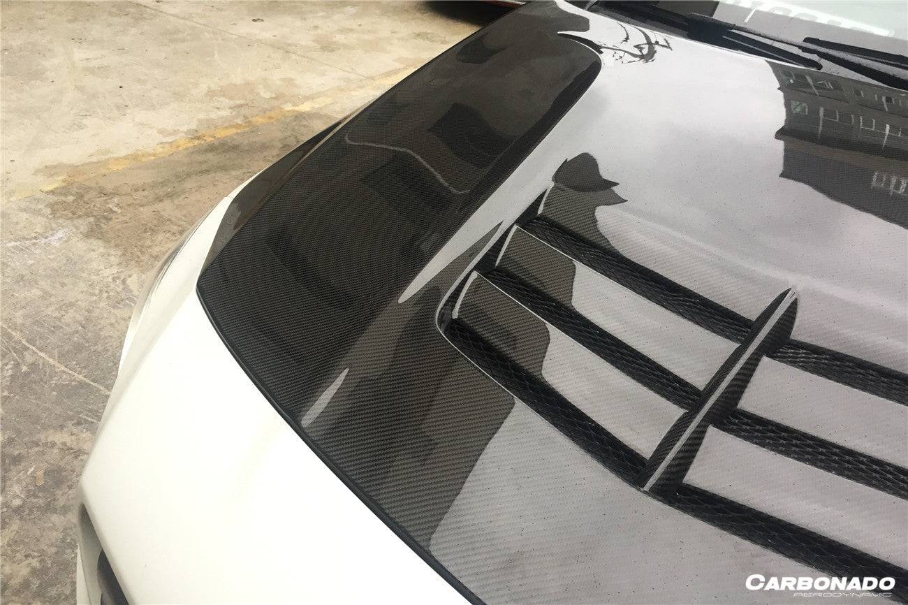 2013-2018 Mercedes Benz W117 CLA Class Black Sails Style Hood - Carbonado Aero