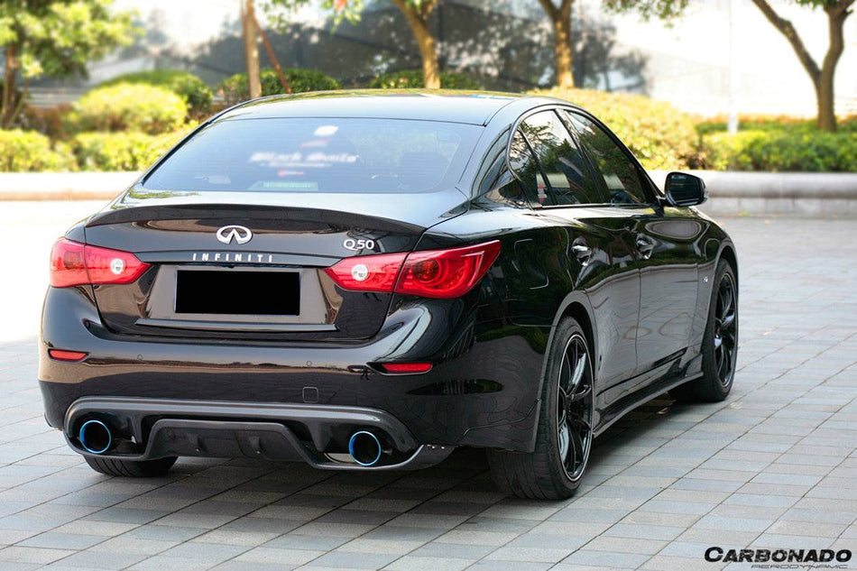 2014-2017 Infiniti Q50 Sedan DP Style Carbon Fiber Trunk Spoiler - Carbonado