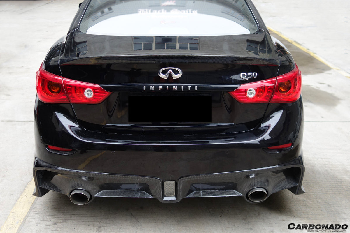 2014-2017 Infiniti Q50 Sedan DP Style Carbon Fiber Trunk Spoiler - Carbonado Aero