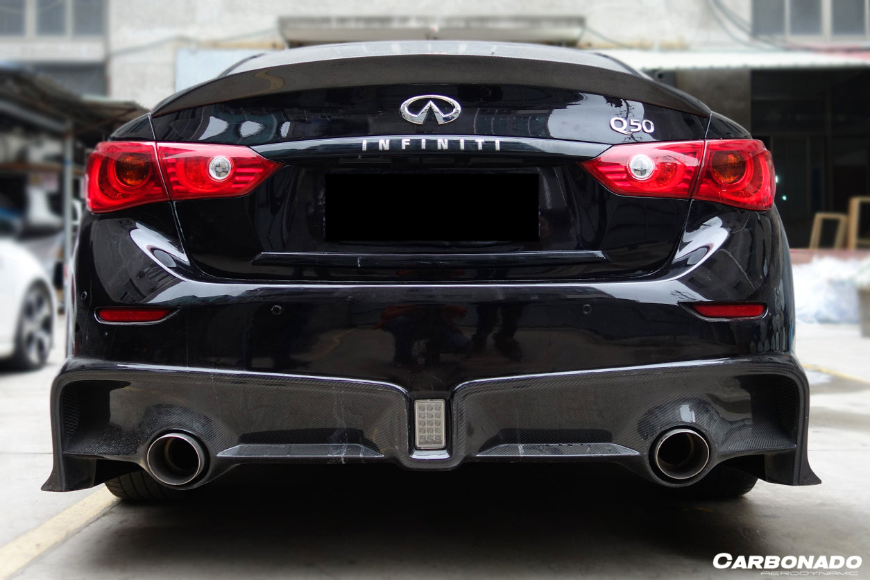 2014-2017 Infiniti Q50 Sedan DP Style Carbon Fiber Trunk Spoiler - Carbonado Aero