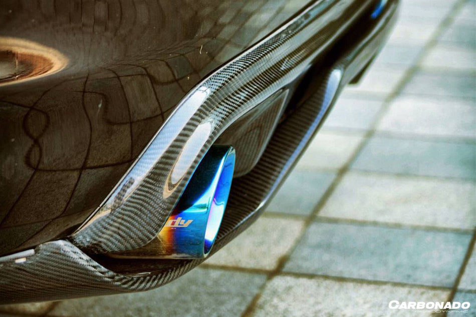 2014-2017 Infiniti Q50 Sedan VE Style Rear Lip and Diffuser - Carbonado