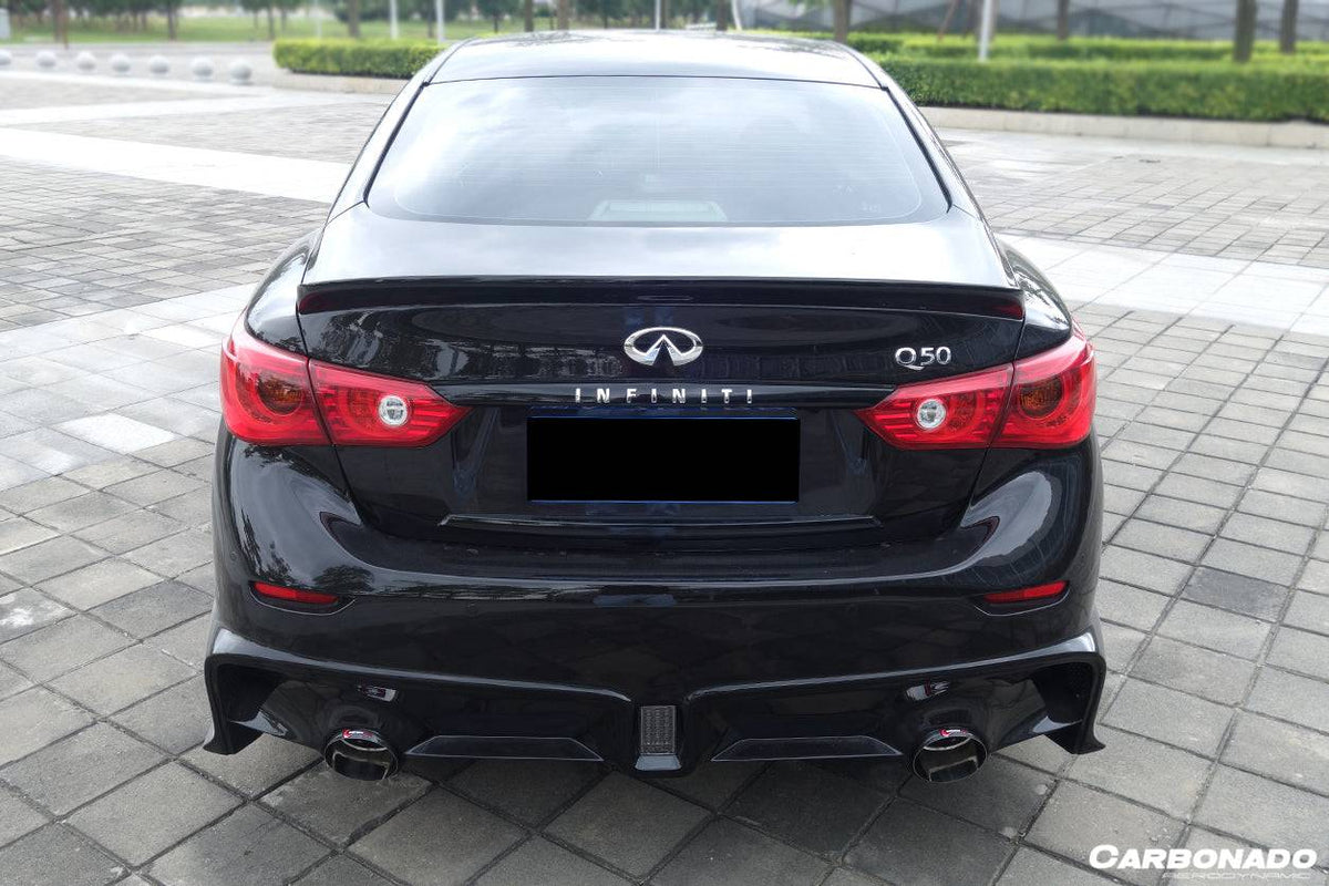 2014-2017 Infiniti Q50 Sedan SN Style Carbon Fiber Turnk Spoiler - Carbonado Aero