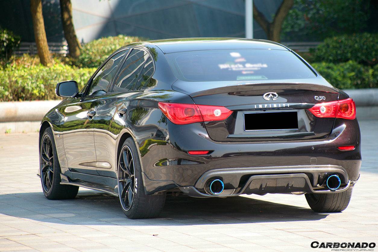 2014-2017 Infiniti Q50 Sedan DP Style Carbon Fiber Trunk Spoiler - Carbonado Aero