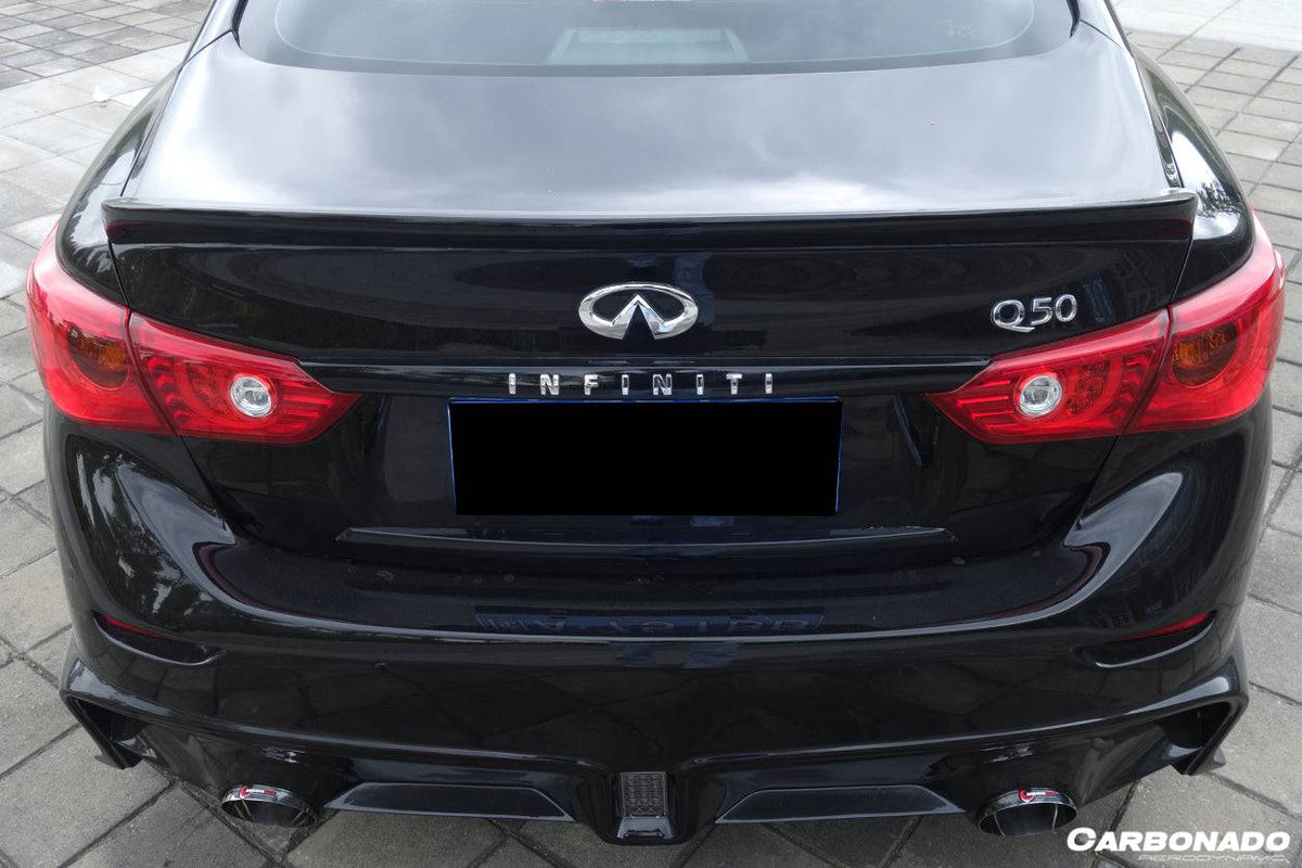 2014-2017 Infiniti Q50 Sedan SN Style Carbon Fiber Turnk Spoiler - Carbonado Aero