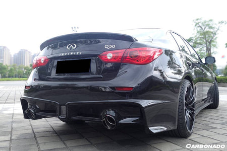 2014-2017 Infiniti Q50 Sedan SN Style Carbon Fiber Turnk Spoiler - Carbonado Aero