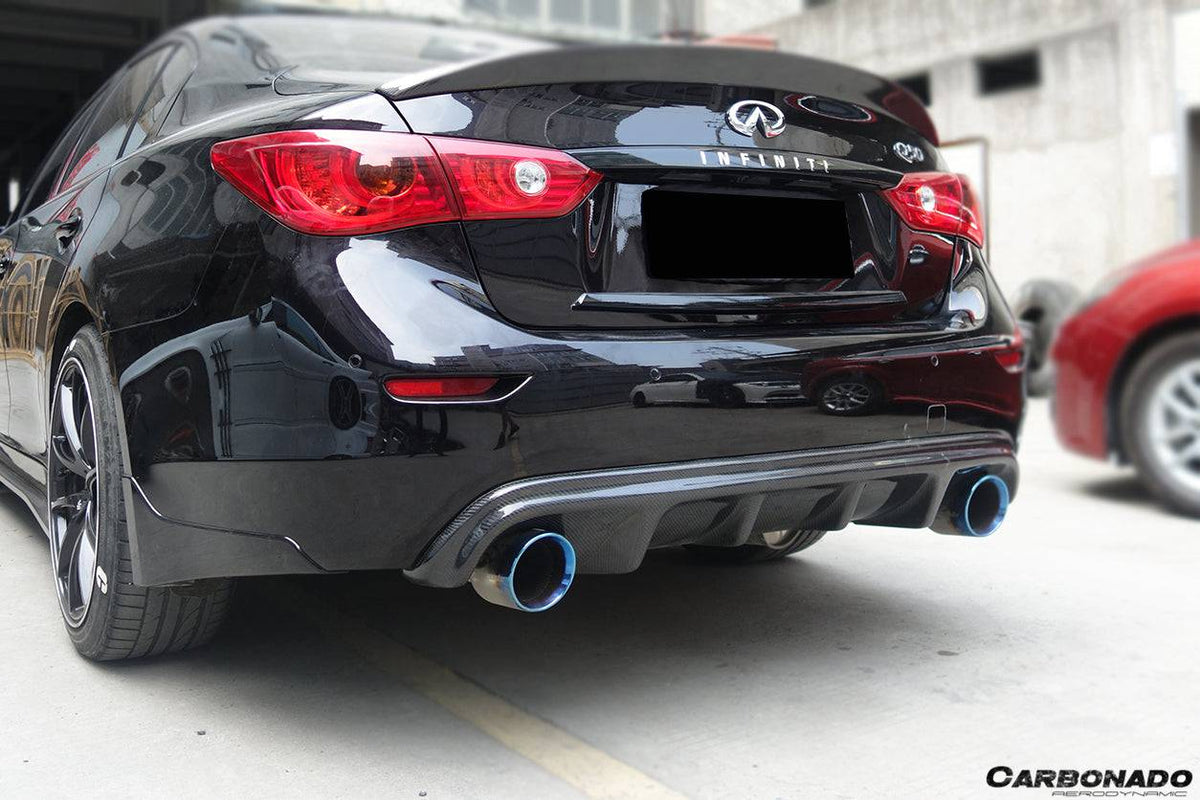 2014-2017 Infiniti Q50 Sedan VE Style Rear Lip and Diffuser - Carbonado Aero