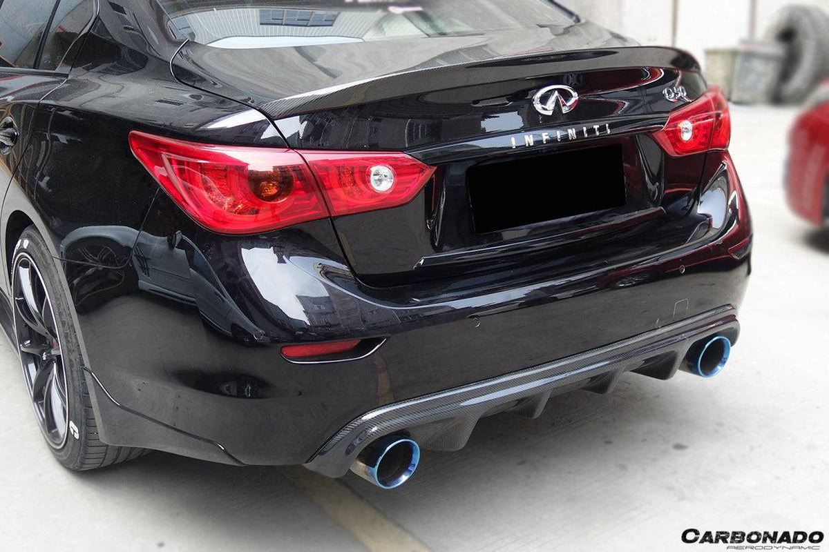 2014-2017 Infiniti Q50 Sedan VE Style Rear Lip and Diffuser - Carbonado Aero