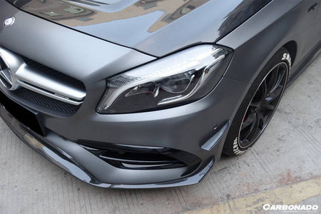 2016-2018  Mercedes Benz W176 A45 AMG BKSS Style Carbon Fiber Front Lip - Carbonado Aero