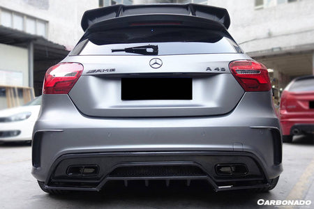 2016-2018  Mercedes Benz  W176 A45 AMG BKSS Style Carbon Fiber Rear Bumper Canards - Carbonado Aero