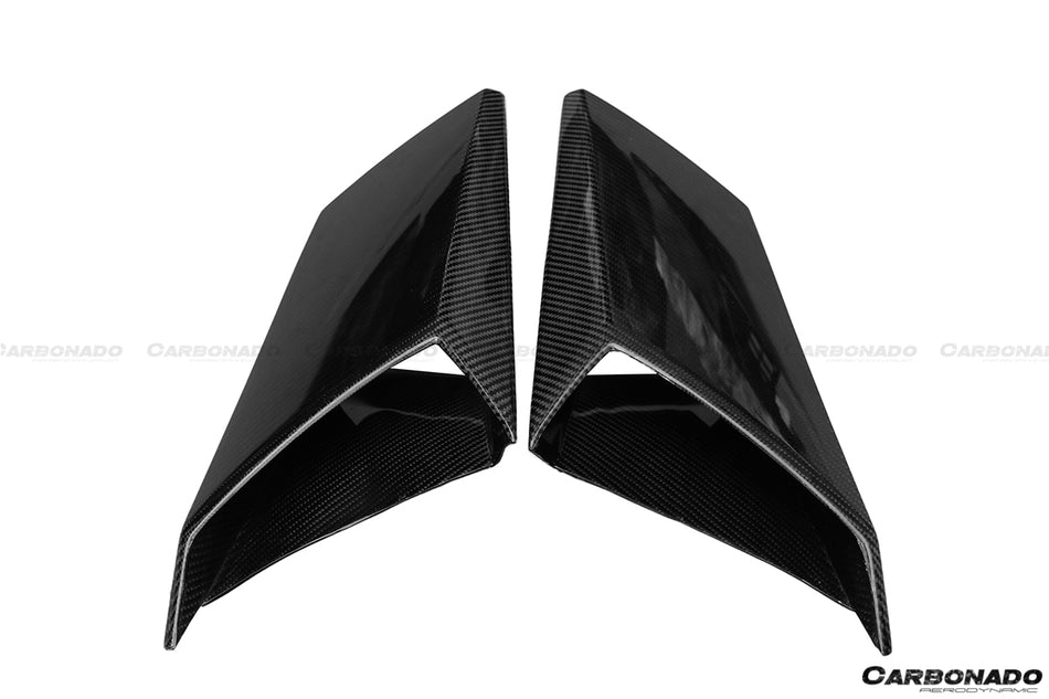 2011-2021 Lamborghini Aventador LP700 LP740 Coupe/Roadster Estilo BKSS Cucharas laterales traseras de fibra de carbono