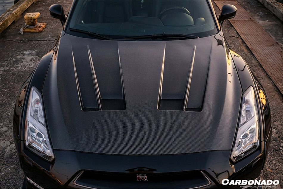 Capó de fibra de carbono estilo Nissan GTR R35 EBA LB3 2017-2022
