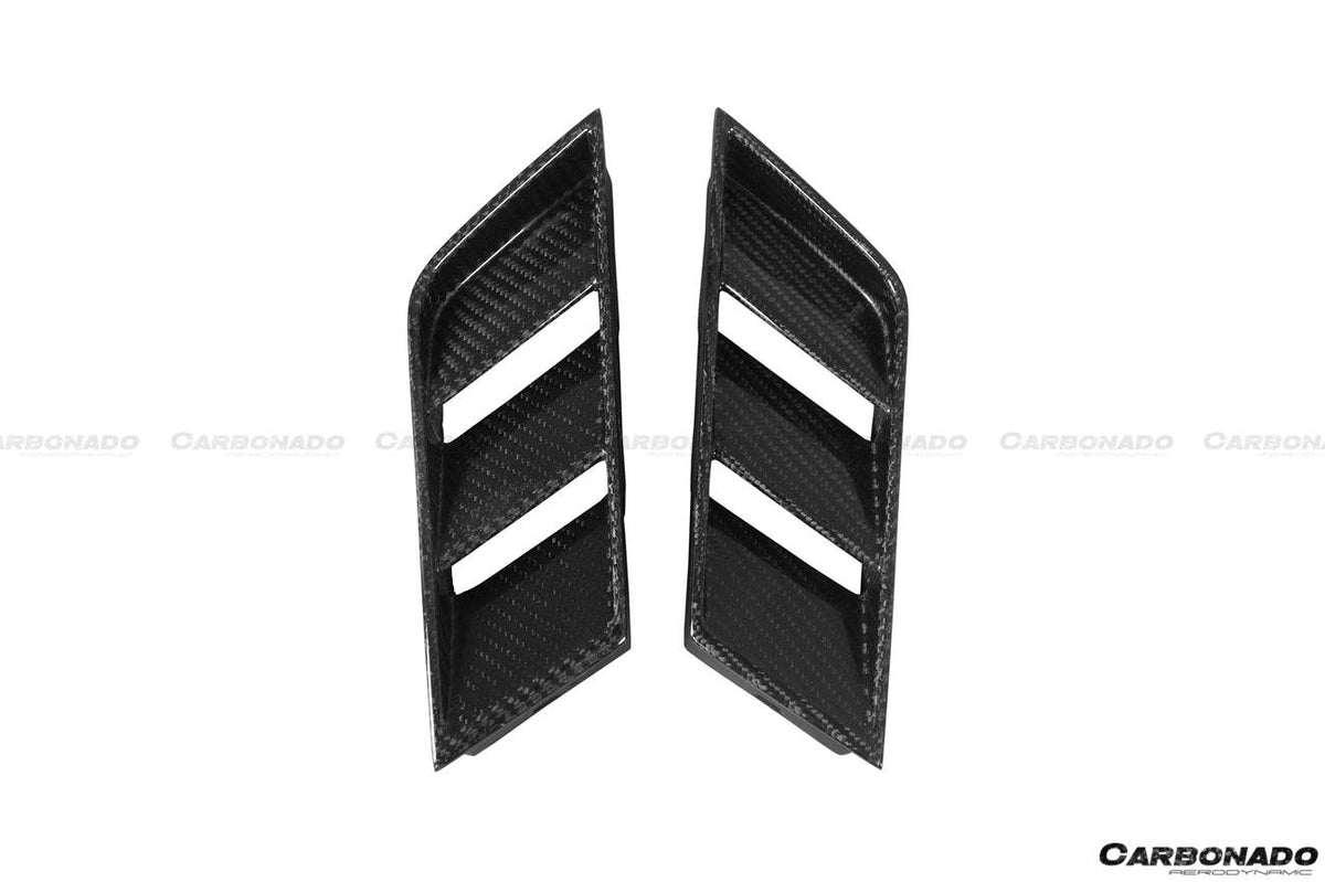 2017-2022 Nissan GTR R35 EBA OEM Style Carbon Fiber Rear Diffuser Side Vents - Carbonado