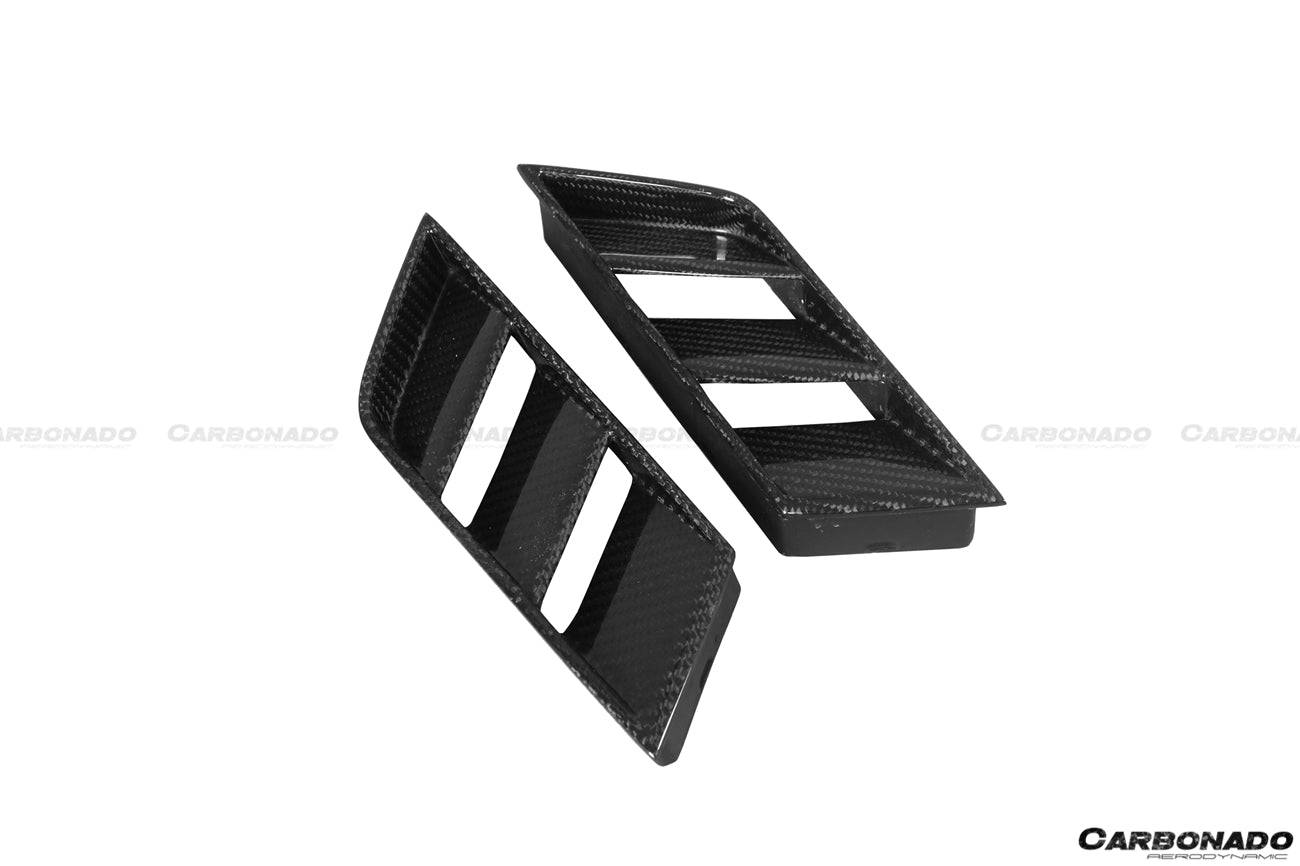 2017-2022 Nissan GTR R35 EBA OEM Style Carbon Fiber Rear Diffuser Side Vents - Carbonado