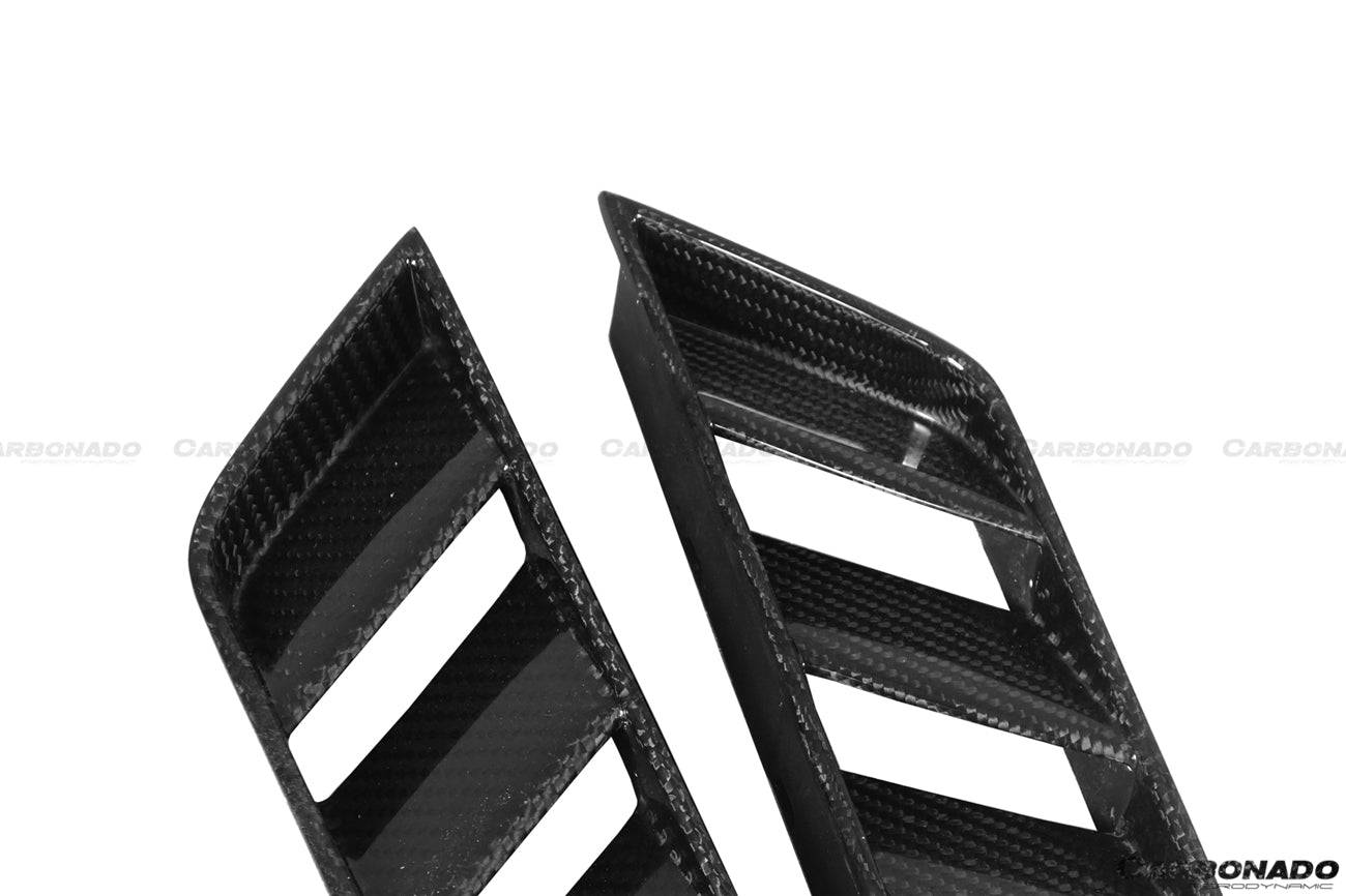 2017-2022 Nissan GTR R35 EBA OEM Style Carbon Fiber Rear Diffuser Side Vents - Carbonado Aero