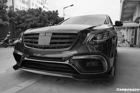 2018-2020 Mercedes Benz W222.2 S63 AMG BRS Style Carbon Fiber Front Lip - Carbonado Aero