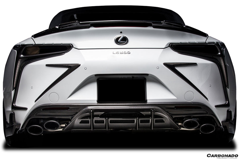 2018-2026 Lexus Carbon Fiber Rear Bumper Trims Carbonado (RW) Fits :LC500, LC500H