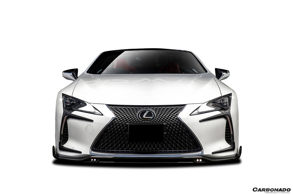 2018-2026 Lexus Carbon Fiber Front Bumper Canards Carbonado (RW) Fits :LC500, LC500H