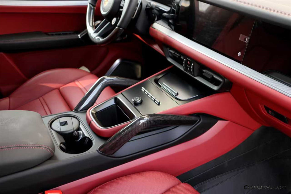 2018-2026 Porsche Cayenne 9Y0 OE Style Autoclave Carbon Fiber Inner Door Handle | Fits S, Coupé, E-Hybrid, GTS, Turbo, Turbo GT