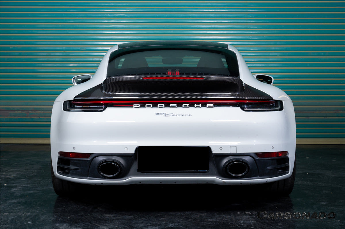 2019-2024 Porsche 911 992 Carrera SC Style Dry Carbon Fiber Trunk Wing Spoiler With LED Light - Carbonado