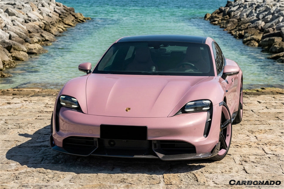 Borde delantero de fibra de carbono estilo Porsche Taycan/4/4S/GTS/TURBO CADO 2019-2023