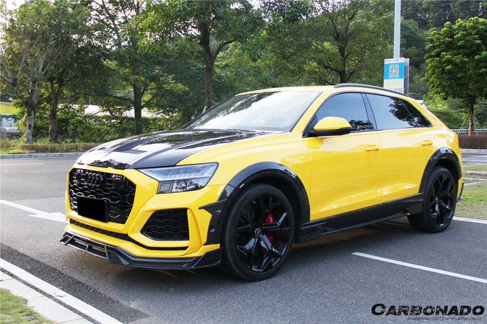 2019-2023 Audi Q8  SQ8  RSQ8 AD Style Dry Carbon Fiber Side Skirts