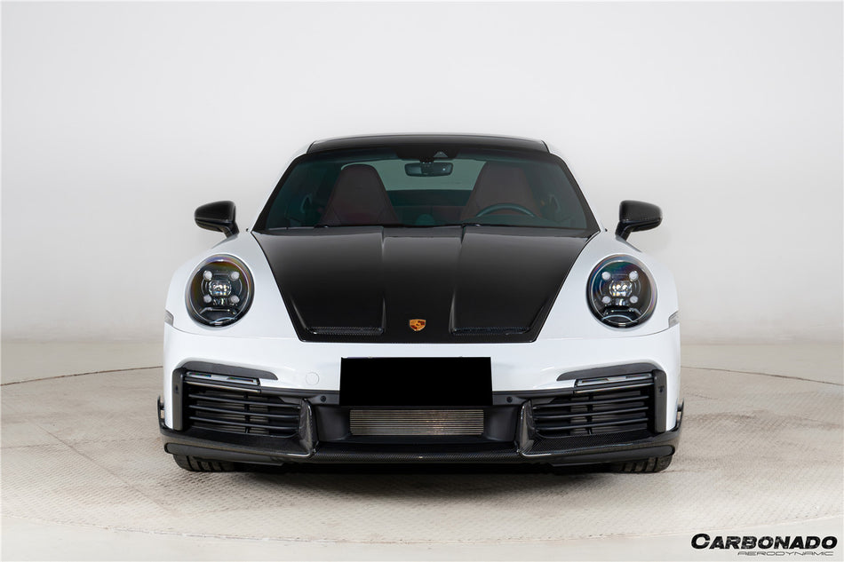 2020-2024 Porsche 911 992.1 Turbo SD Style Autoclave Carbon Fiber Front Lip | Fits Turbo, Turbo S