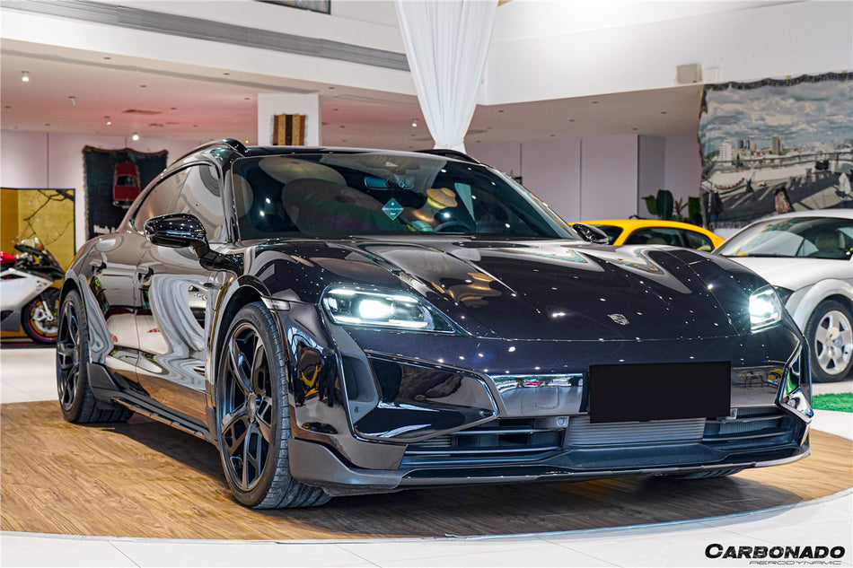 Borde delantero de fibra de carbono estilo Porsche Taycan/4/4S/GTS/TURBO CADO 2019-2023