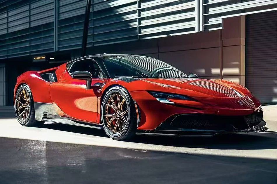 2020-UP Ferrari Autoclave Carbon Fiber Middle Front Lip Carbonado (RT) Fits: SF90 Stradale and Spider