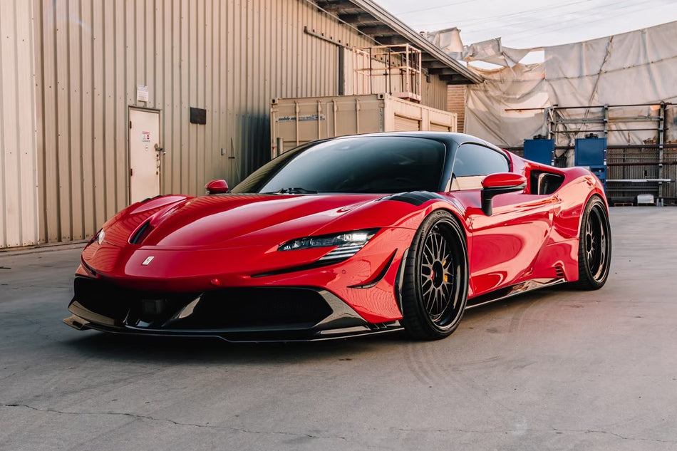 2020-UP Ferrari Autoclave Carbon Fiber Front Lip Carbonado (RT) Fits: SF90 Stradale and Spider