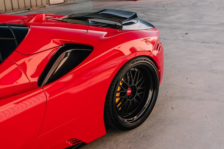 2020-UP Ferrari Autoclave Carbon Fiber Quarter Panel Side Scoops Carbonado (RT) Fits: SF90 Stradale and Spider