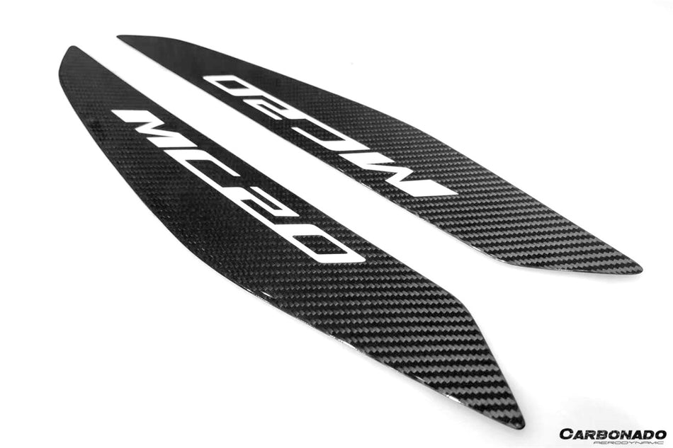 Canards delanteros de fibra de carbono DRY estilo OEM Maserati MC20 2020-UP