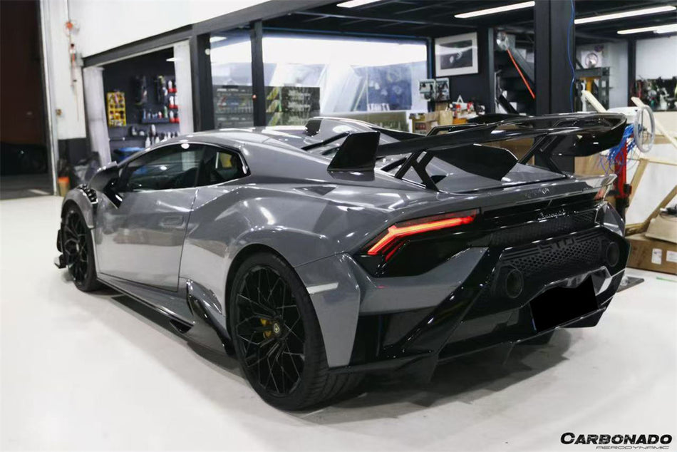 Labio delantero inferior de fibra de carbono seco Lamborghini Huracan STO 2021 en adelante