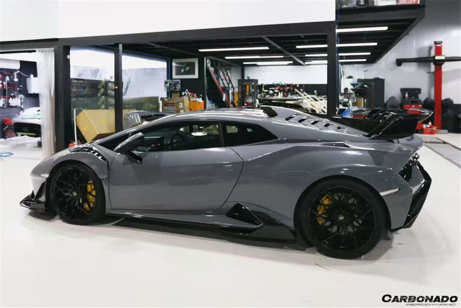 Labio delantero inferior de fibra de carbono seco Lamborghini Huracan STO 2021 en adelante