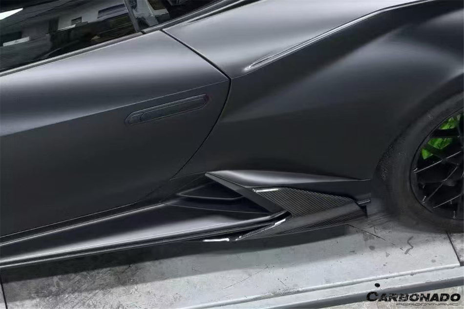 Labio delantero inferior de fibra de carbono seco Lamborghini Huracan STO 2021 en adelante