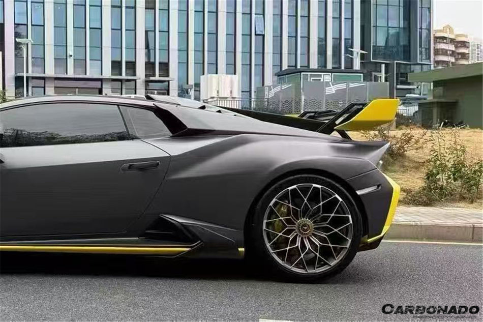Labio delantero inferior de fibra de carbono seco Lamborghini Huracan STO 2021 en adelante
