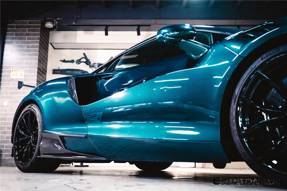 2023-UP McLaren Artura Coupe | Spider AM Style Autoclave Carbon Fiber Quarter Panel Side Scoops