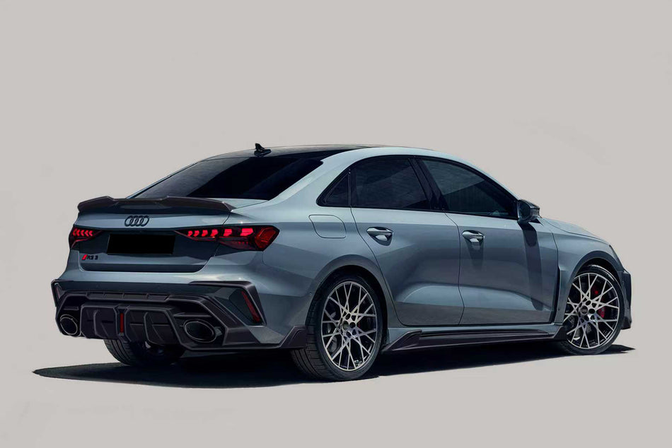 2025-UP Audi RS3 S3 A3 8Y.5 Sedan AD Style Autoclave Carbon Fiber Trunk Spoiler