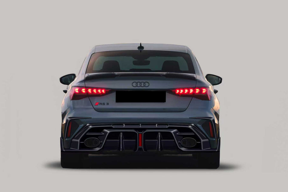 2025-UP Audi RS3 8Y.5 Sedan AD Style Autoclave Carbon Fiber Rear Bumper Side Canards