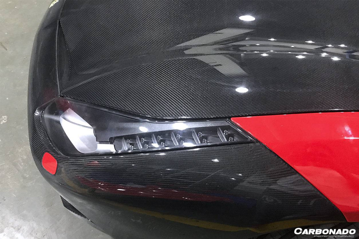 2015-2020 Ferrari 488 GTB Spyder OE Style Carbon Fiber Hood - Carbonado Aero