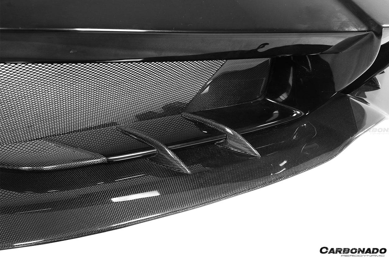 2015-2019 Ferrari 488 GTB/Spyder MA Style Carbon Fiber Front Bumper - Carbonado Aero