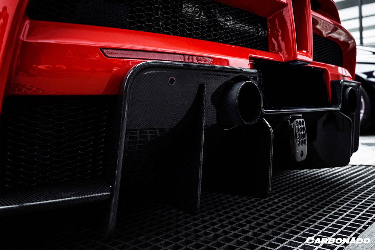 2015-2019 Ferrari 488 GTB/Spyder MSY Style Part Carbon Fiber Rear Bumper - Carbonado Aero