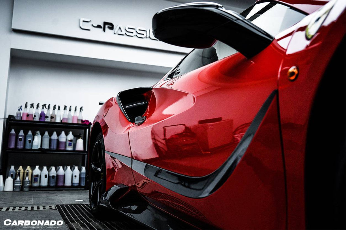 2015-2019 Ferrari 488 GTB/Spyder MSY Style Carbon Fiber side air intake fins - Carbonado Aero