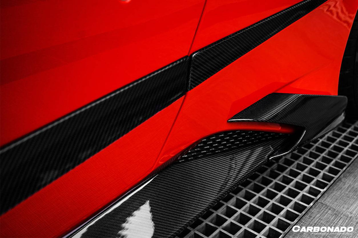 2015-2019 Ferrari 488 GTB/Spyder MSY Style Part Carbon Fiber Side Skirts - Carbonado Aero