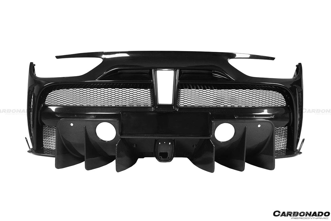 2015-2019 Ferrari 488 GTB/Spyder MSY Style Part Carbon Fiber Rear Bumper - Carbonado Aero