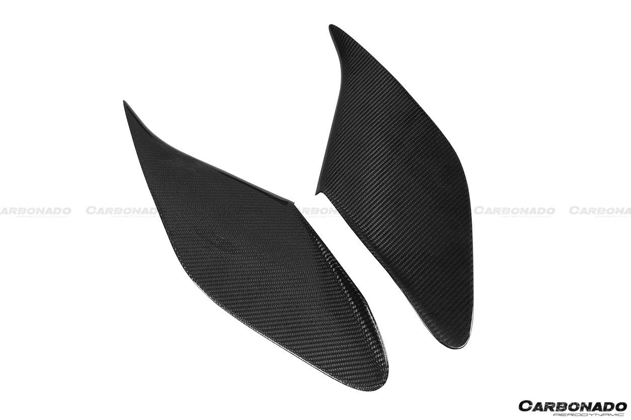 2015-2019 Ferrari 488 GTB/Spyder MSY Style Carbon Fiber side air intake fins - Carbonado Aero