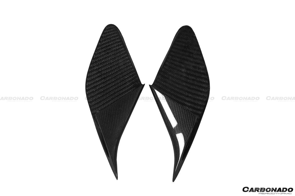 2015-2019 Ferrari 488 GTB/Spyder MSY Style Carbon Fiber side air intake fins - Carbonado Aero