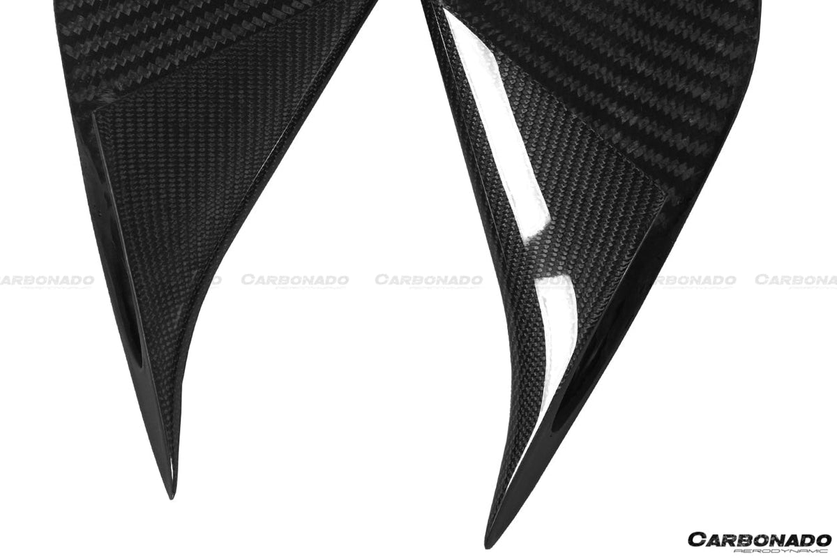 2015-2019 Ferrari 488 GTB/Spyder MSY Style Carbon Fiber side air intake fins - Carbonado Aero