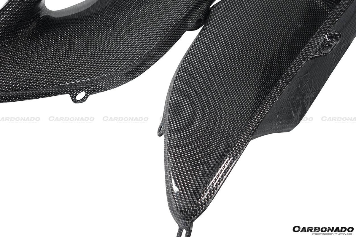 2015-2020 Ferrari 488 GTB Spyder OE Style Dry Carbon Fiber Rear Light Satellite Covers - Carbonado Aero