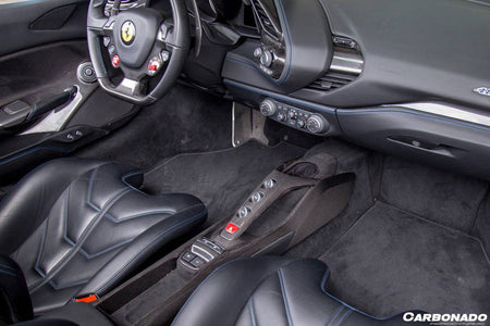 2015-2020 Ferrari 488 GTB/Spyder Dry Carbon Fiber Bridge Support &amp; Windows Switches Panel - Carbonado