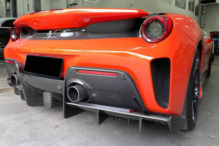 2018-2020 Ferrari 488 Pista OEM Style Carbon Fiber Rear Diffuser - Carbonado